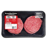 Fresh 80% Lean 20% Fat Ground Beef Patties, 4 count