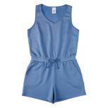Women's Blue V Neck Sleeveless Romper, Size XL