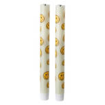 Twist LED Novelty Taper Candles, Smiley Face