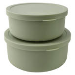 Green Round Food Storage Containers 2 Piece Set