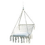 Square Indoor/Outdoor Boho Hanging Chair, 31.5" x 31.5" x 17.7"