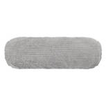 10” x 36" Braided Bolster Pillow, Gray
