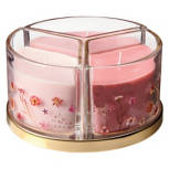 Sea Salt, Lotus Flower, & Pear Pink Floral 3-Segment Candle
