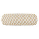 10” x 36" Checkered Bolster Pillow, Taupe