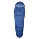 Blue Hooded Right Zipper Cold Weather Sleeping Bag, 90.5" x 31.5"