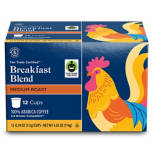 Fair Trade Breakfast Blend Medium Roast Coffee Pods, 12 count