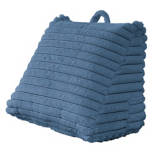 Blue Ribbed Wedge Pillow