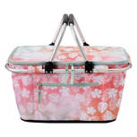 Gradient Palm Leaves Soft Sided Basket Cooler, 18.1" x 10.6" x 9.7"