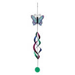 Blue Butterfly Hanging Wind Spinner, 36"