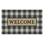 Gingham Welcome Outdoor Accent Mat, 18" x 30"