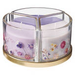 Lilac, Grapefruit, & Amber Purple Floral 3-Segment Candle