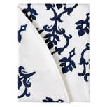 Navy Ikat Round Cotton Tablecloth, 70"