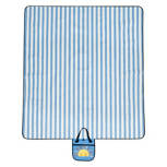 Fold Up Picnic Blanket, Blue Stripes