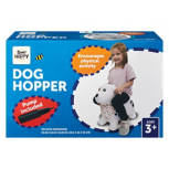 Inflatable White Dog Hopper with Pump