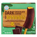 Dark  Chocolate Coated Frozen Bananas, 4 count