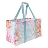 Gradient Palm Leaves Foldable Utility Tote, 21.5" x 10" x 11.7"
