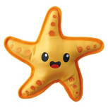 Pet Starfish Floating Squeaker Toy