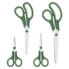 4 Piece Scissors Set, Dark Green