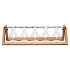 Propagation Glass Vases, Wood
