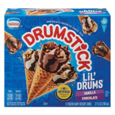 Lil' Drums Vanilla & Chocolate Ice Cream Cones, 12 count