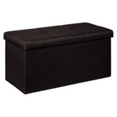 Rectangular Shaped Storage Ottoman, Black