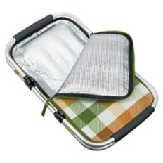 Foldable Basket Cooler, Plaid