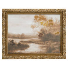 Gilt Frame Landscape Art - Fluted Mountain
