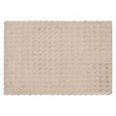 48" x 72" Faux Fur Rug, Ivory Bubble