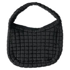 Quilted Carryall Tote, Black