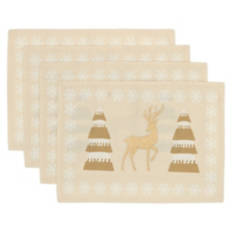 13" x 17" Holiday Placemat Set - Deer