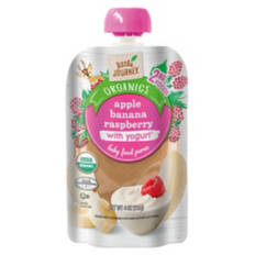 Apple Banana Raspberry Yogurt Baby Food Puree, 4 oz