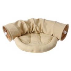 Cat Tunnel Lounger - Beige