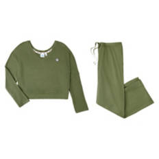 Ladies ALDI Gear Cozy Ribbed Set - Green, L