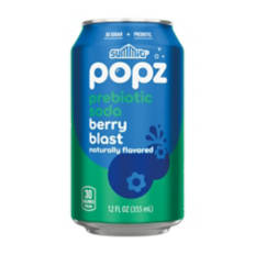 Popz Berry Blast Flavored Prebiotic Soda, 12 fl oz