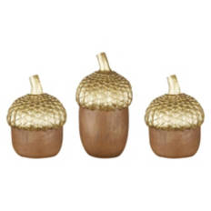 Set of 3 - Gold Top Acorns