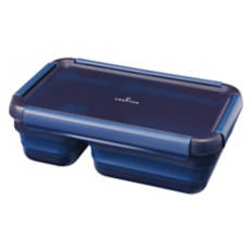 Divided Collapsible Container, Navy Blue