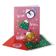 Handmade Christmas Card - Warm Wishes