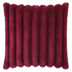 20" x  20" Cozy Accent Pillow, Red Ribbed