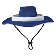 Pet Hat, Blue & White, M/L