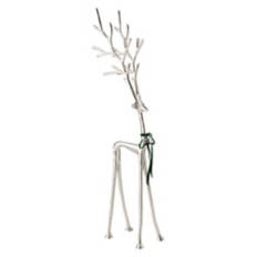 Tall Holiday Reindeer, Silver Finish