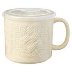 Soup Mug with Lid, White