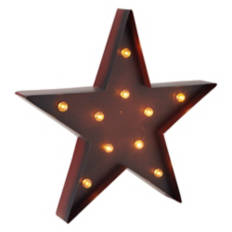 16" LED Metal Star, Red