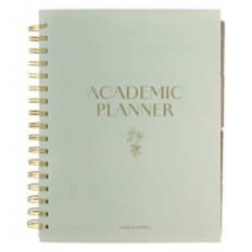 12 Month Format Academic Planner - Tan
