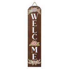 48" Tall Spring Reversible Porch Sign - Floral Welcome/Spring Boots