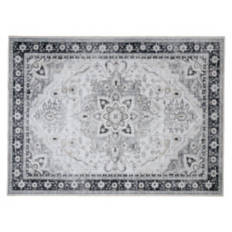 6' x  9' Crystal Print Area Rug - Gray Traditional
