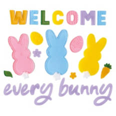 Easter Gel Clings - Welcome Bunny