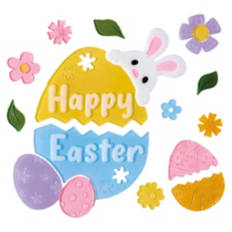 Easter Gel Clings - Happy Easter Eggs