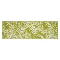 2' x 6' Reversible Indoor/Outdoor Runner - Green Leaves