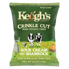 Irish Sour Cream & Shamrock Crinkle Cut Potato Chips, 4.4 oz