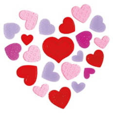 Valentine Gel Clings - Hearts